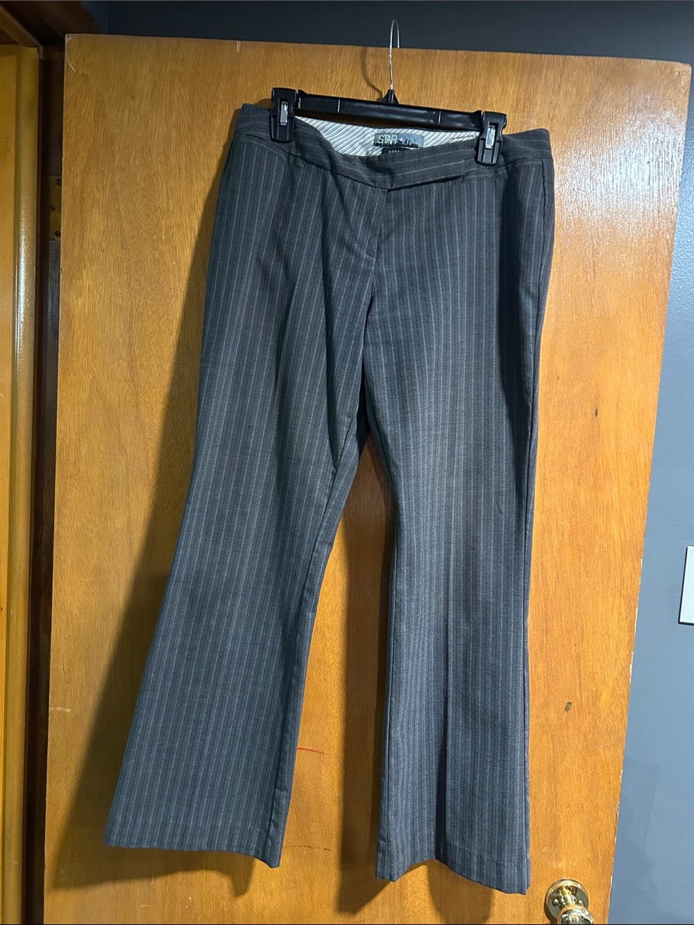 Star City Women’s Dark Gray Pinstripe Dress Pants